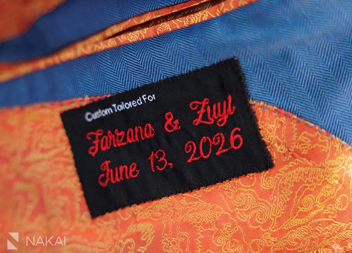 custom suit monogrammed