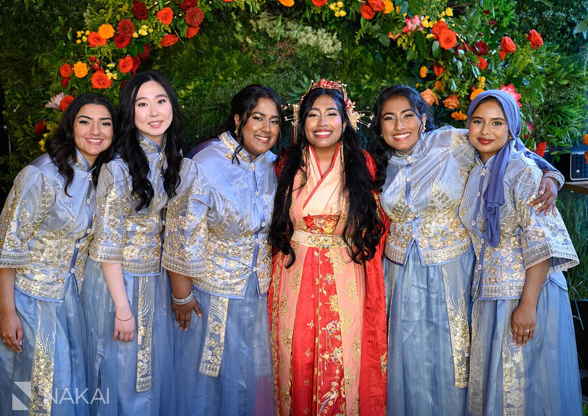 bridesmaids multicultural wedding reception chicago