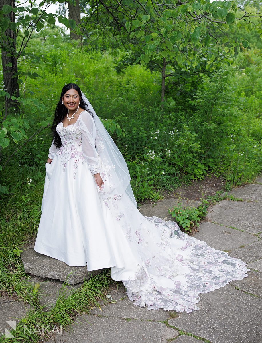 south asian bride chicago in nature