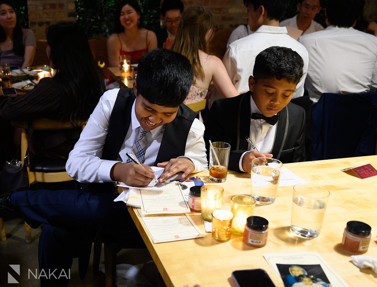 trivia fun at wedding reception