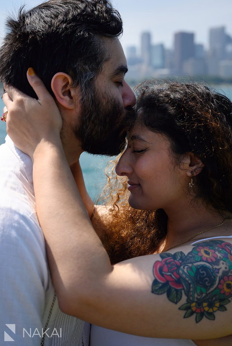 kiss on forehead after adler planetarium marriage proposal