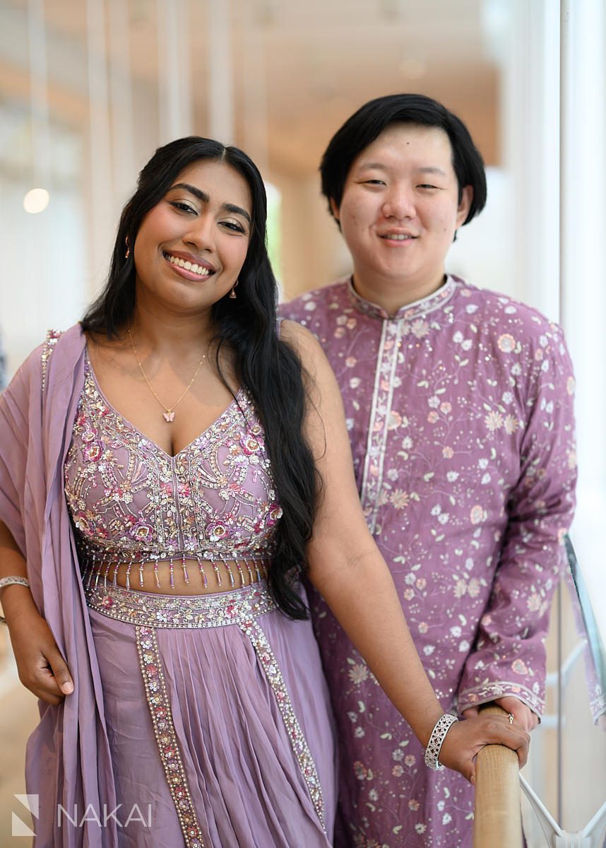 south asian attire for art institute engagement session