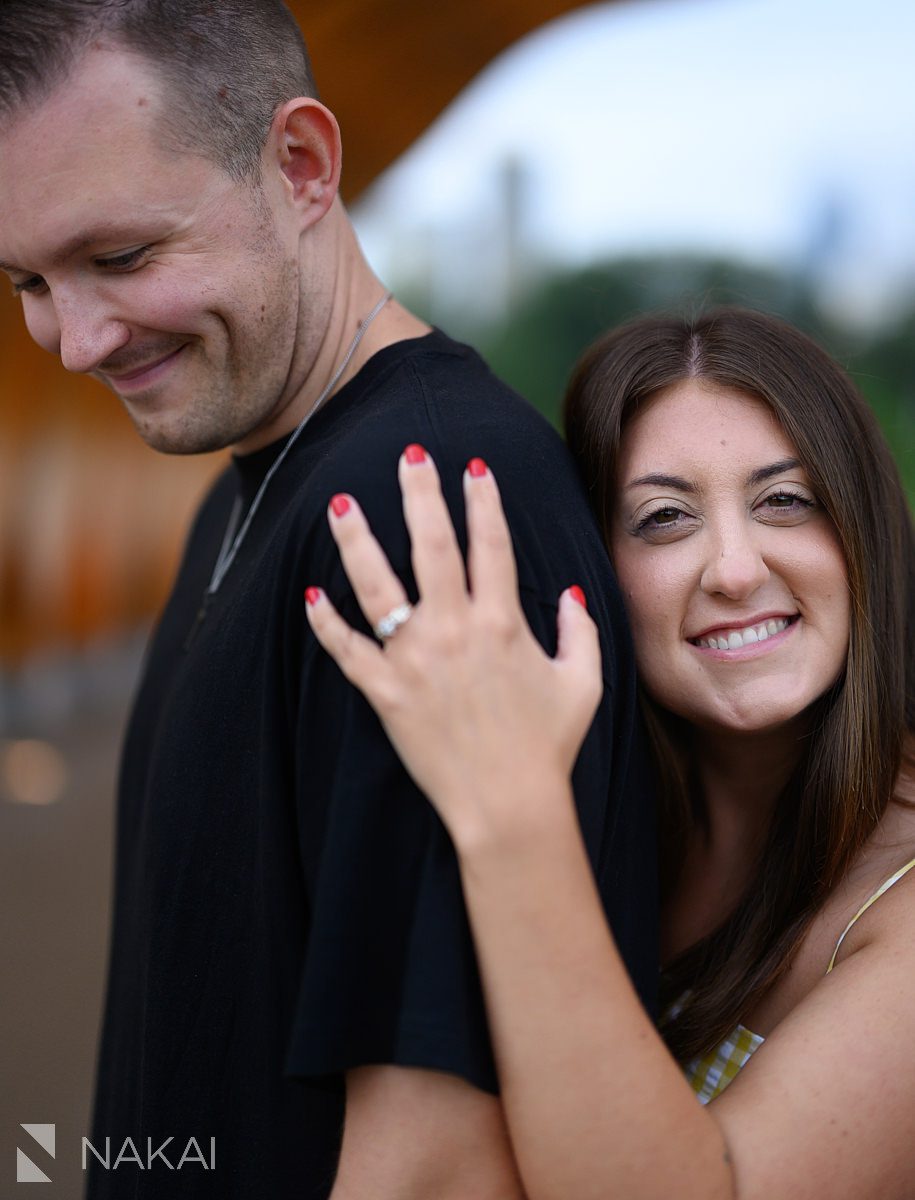 all smiles after south pond proposal in chicago