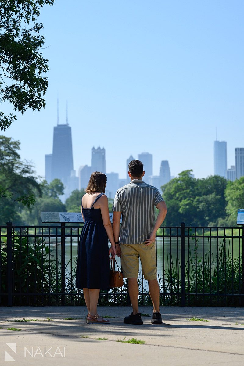 box in back pocket at chicago north pond proposal