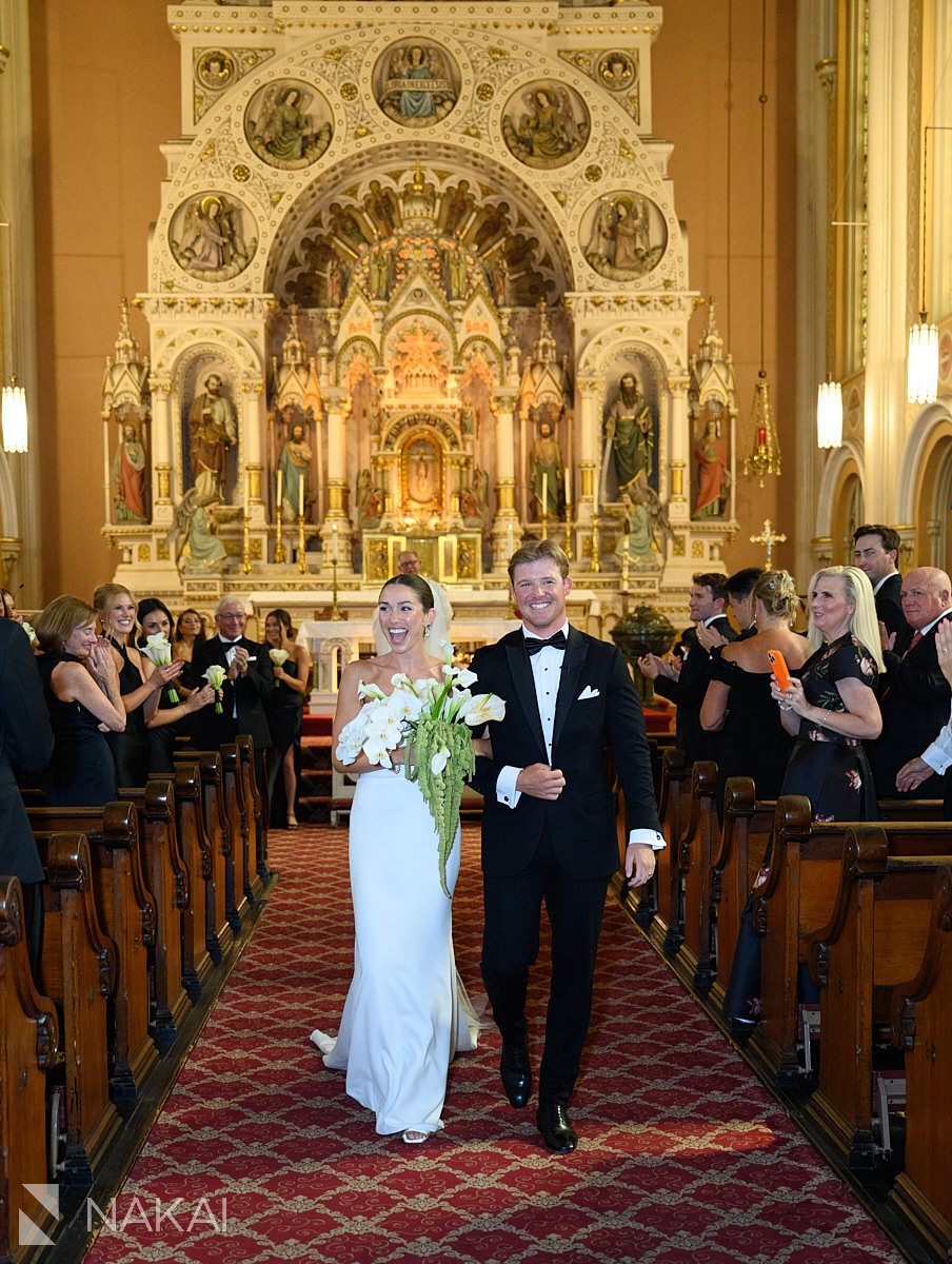 exit st michaels catholic church wedding in old town