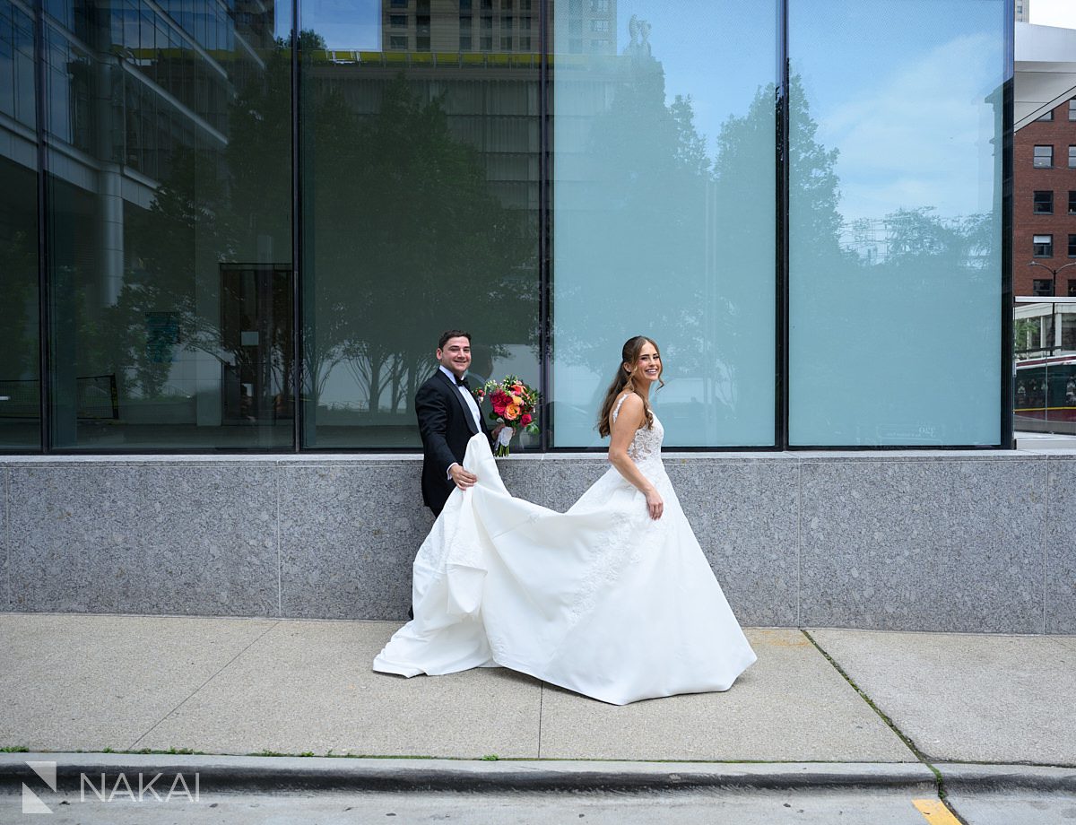 bride groom walking wedding photos