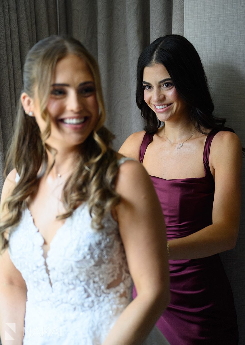 bride prep westin river north wedding