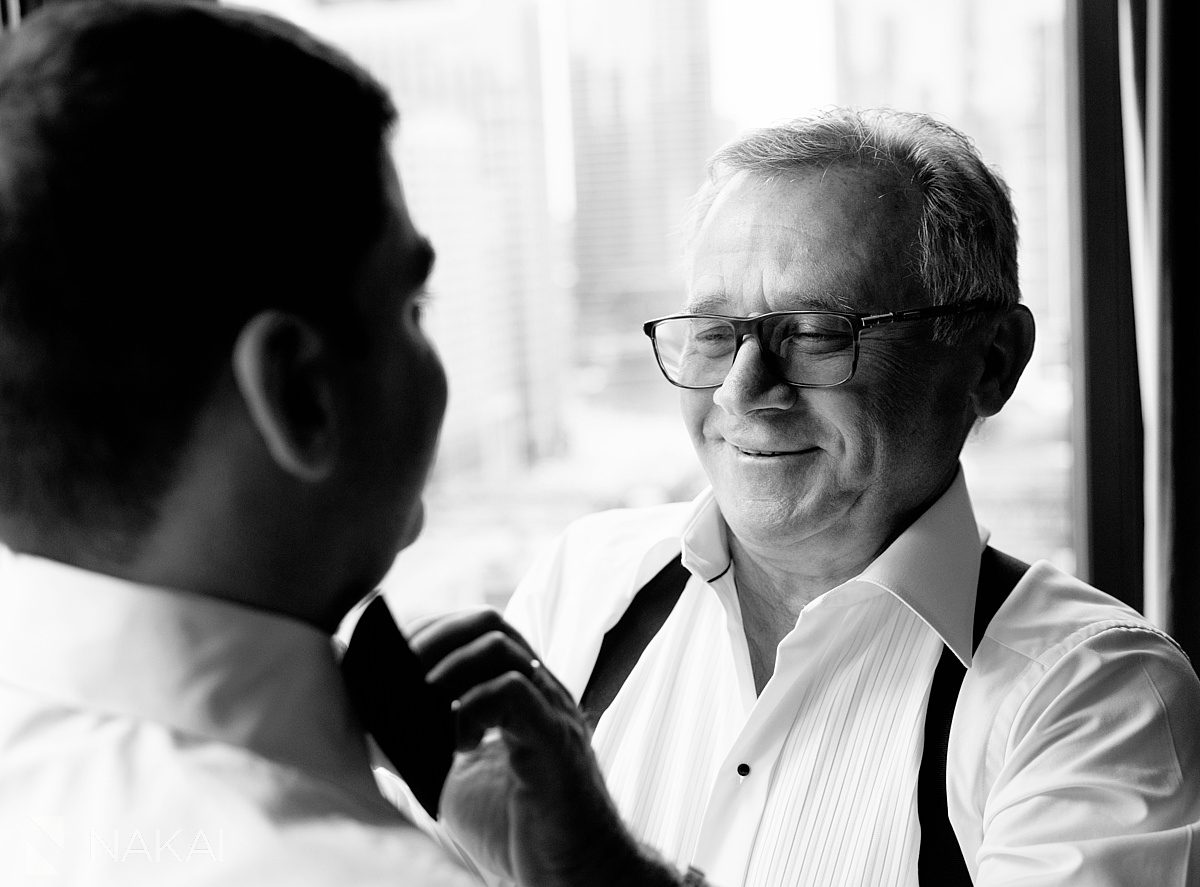 groom prep westin river north wedding