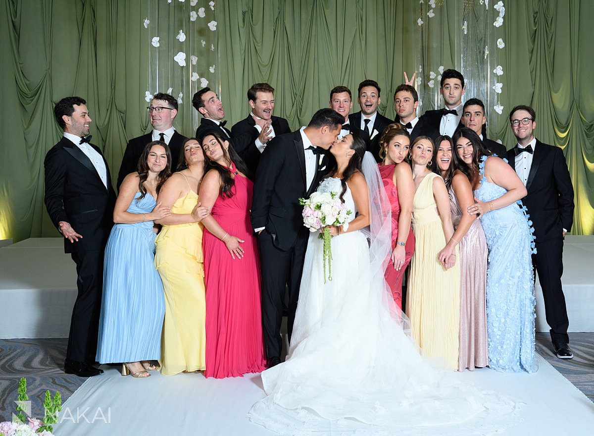 bridal party Radisson blu aqua hotel chicago wedding photo 