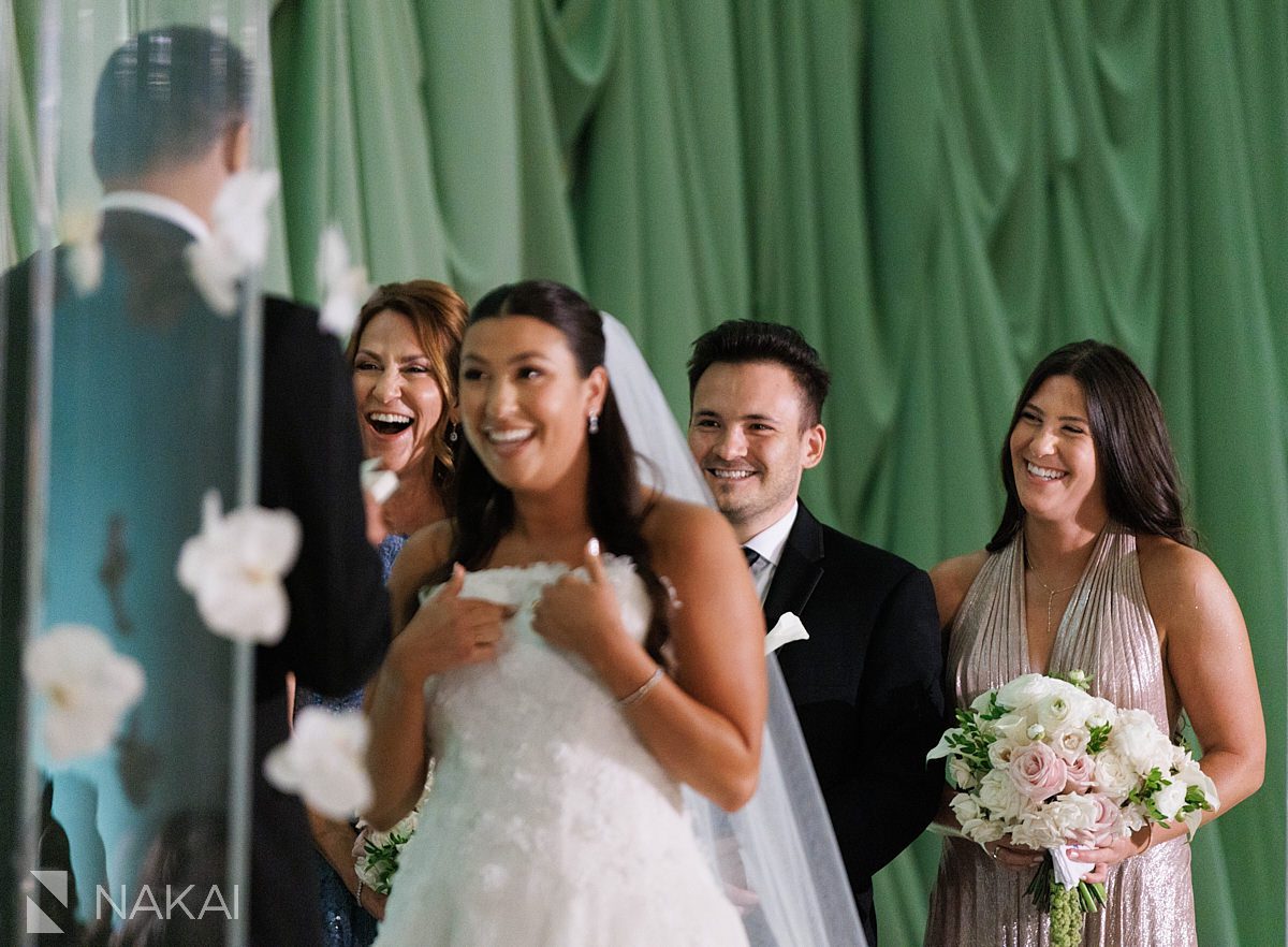 ceremony Radisson blu aqua hotel chicago wedding 