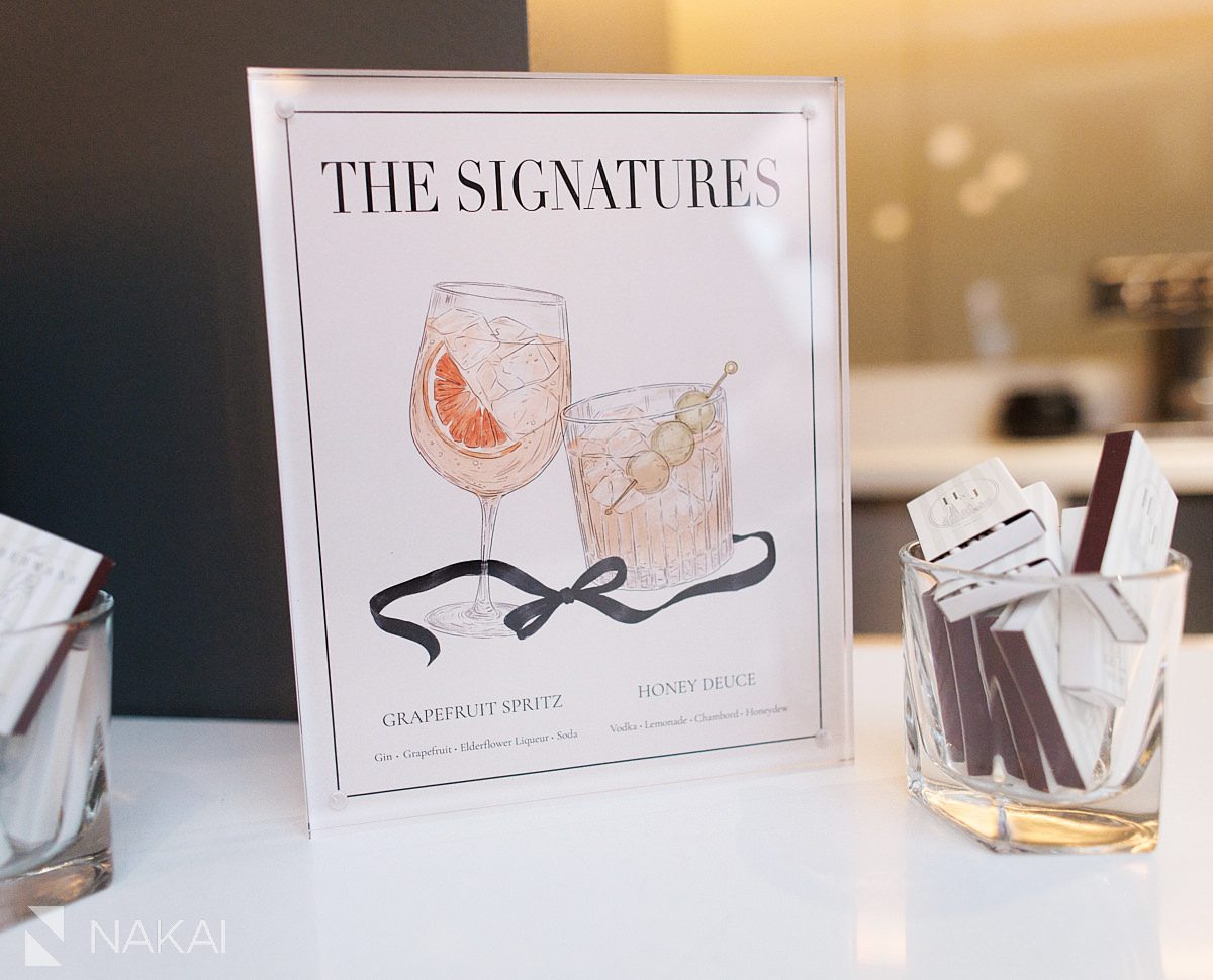 cocktail Radisson blu aqua hotel chicago wedding 
