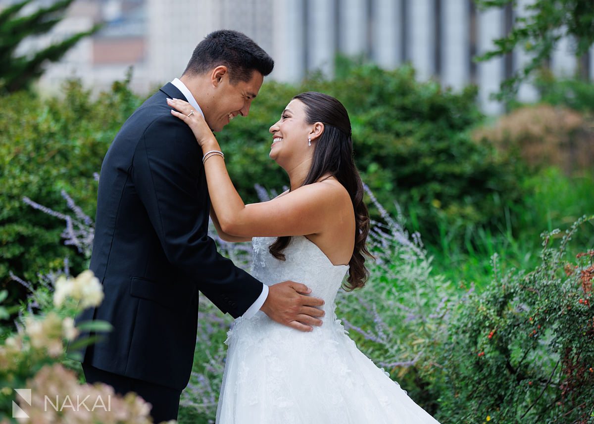 first look Radisson blu aqua hotel chicago wedding 