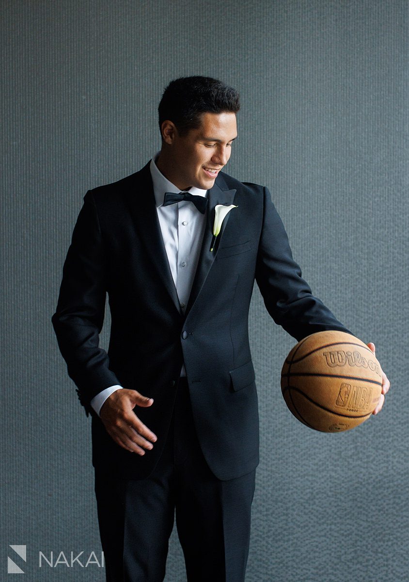 groom portraits Radisson blu aqua hotel chicago wedding 