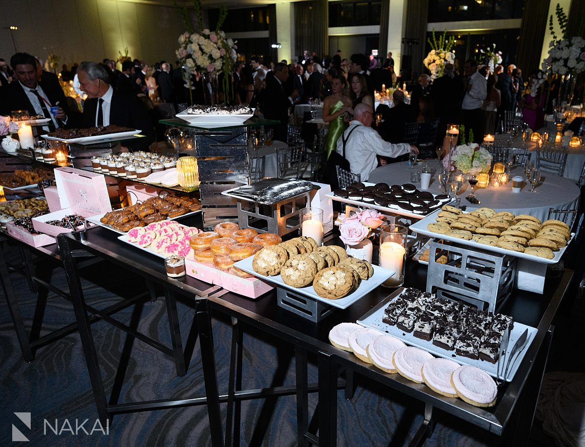 late night snacks Radisson blu aqua hotel chicago wedding reception