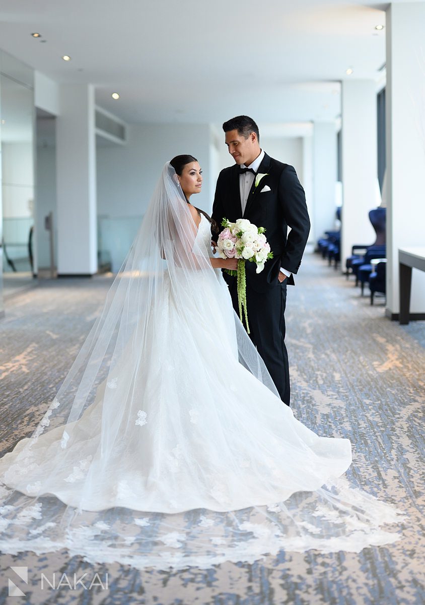 couple photos Radisson blu aqua hotel chicago wedding 