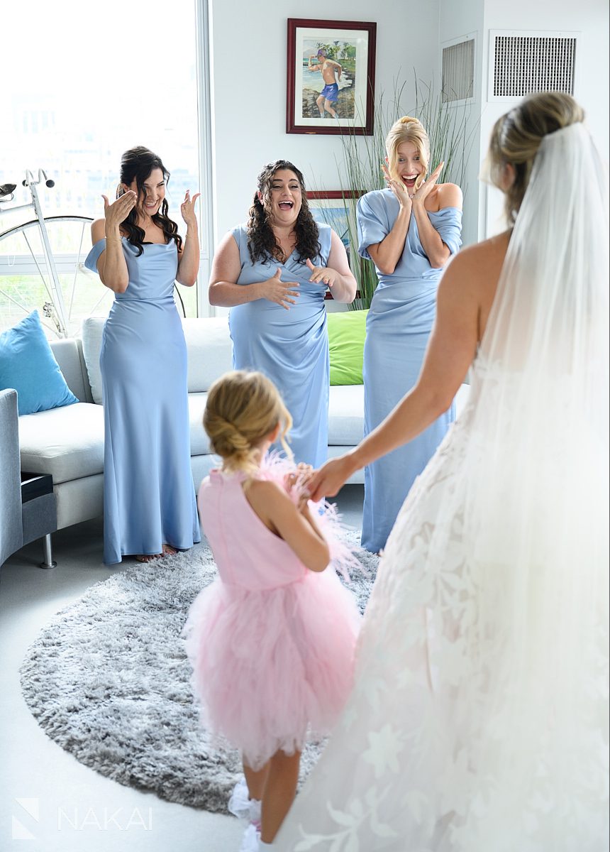 bridesmaids first look photo