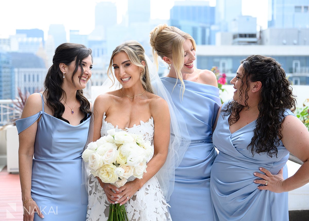 bridesmaids photo baby blue dresses