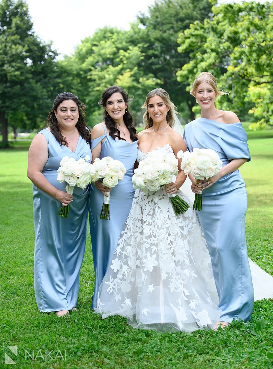 chicago wedding party in nature photo