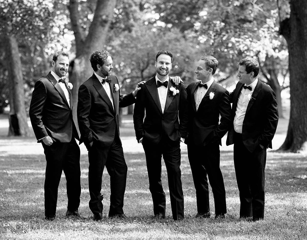 chicago wedding party in nature photo