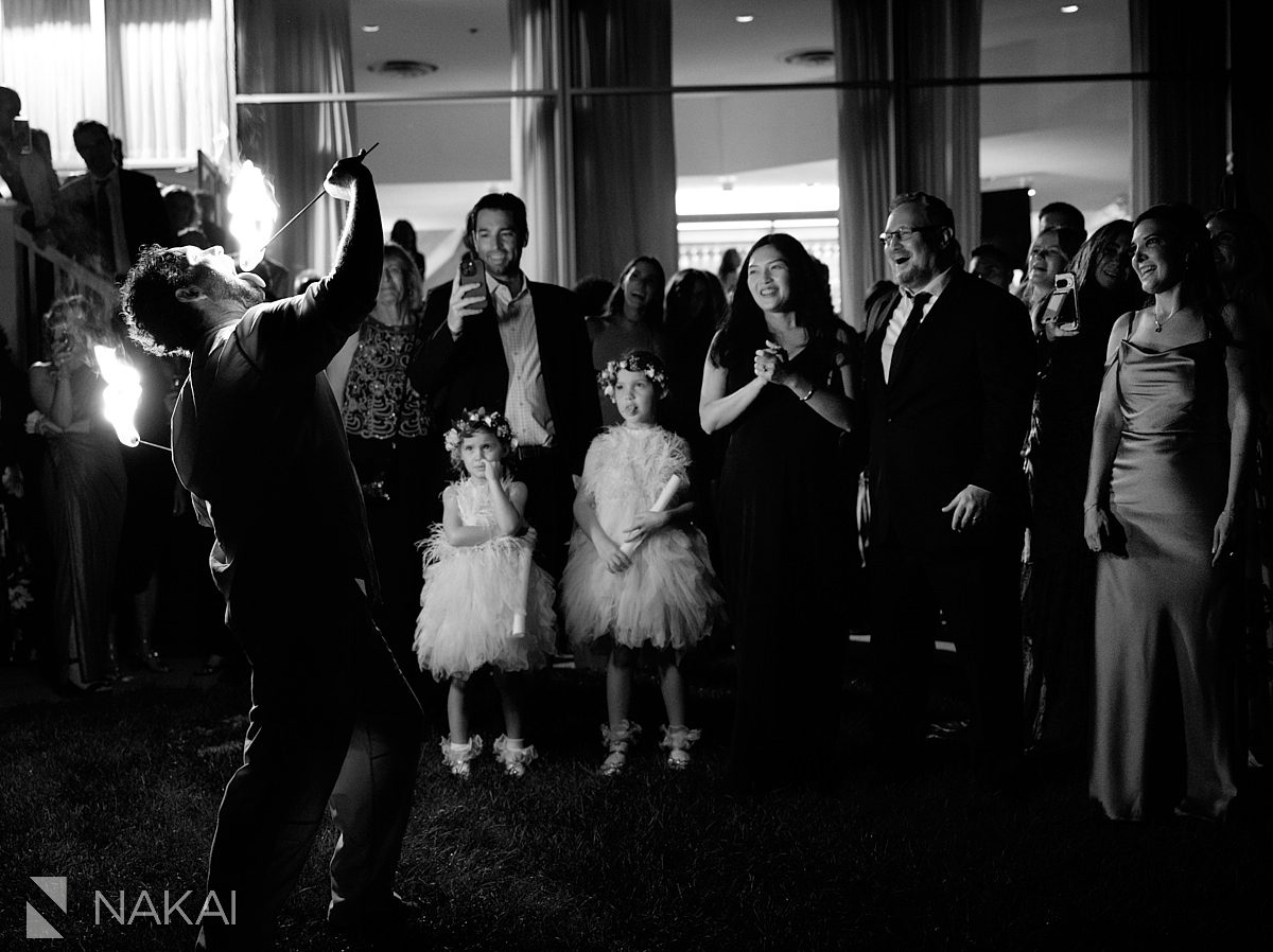 fire dancer wedding reception