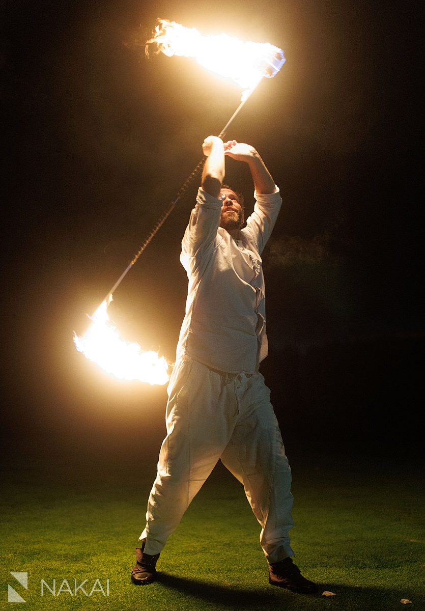 fire dancer wedding reception