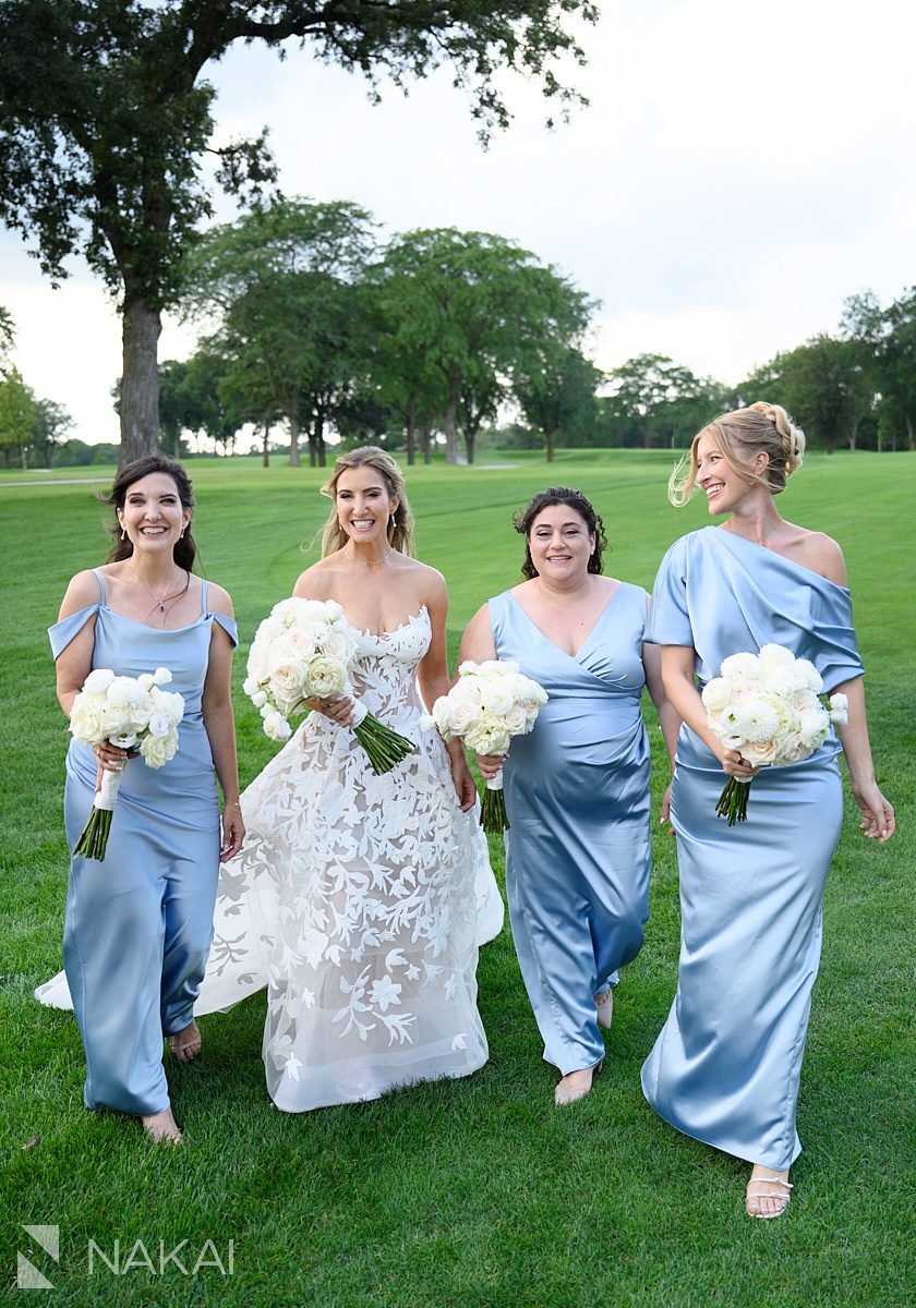 illinois golf course bridal party photo