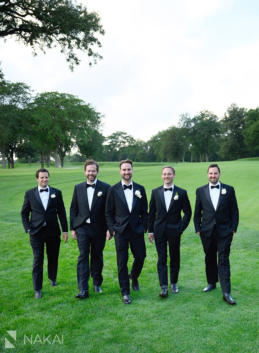 illinois golf course bridal party photo