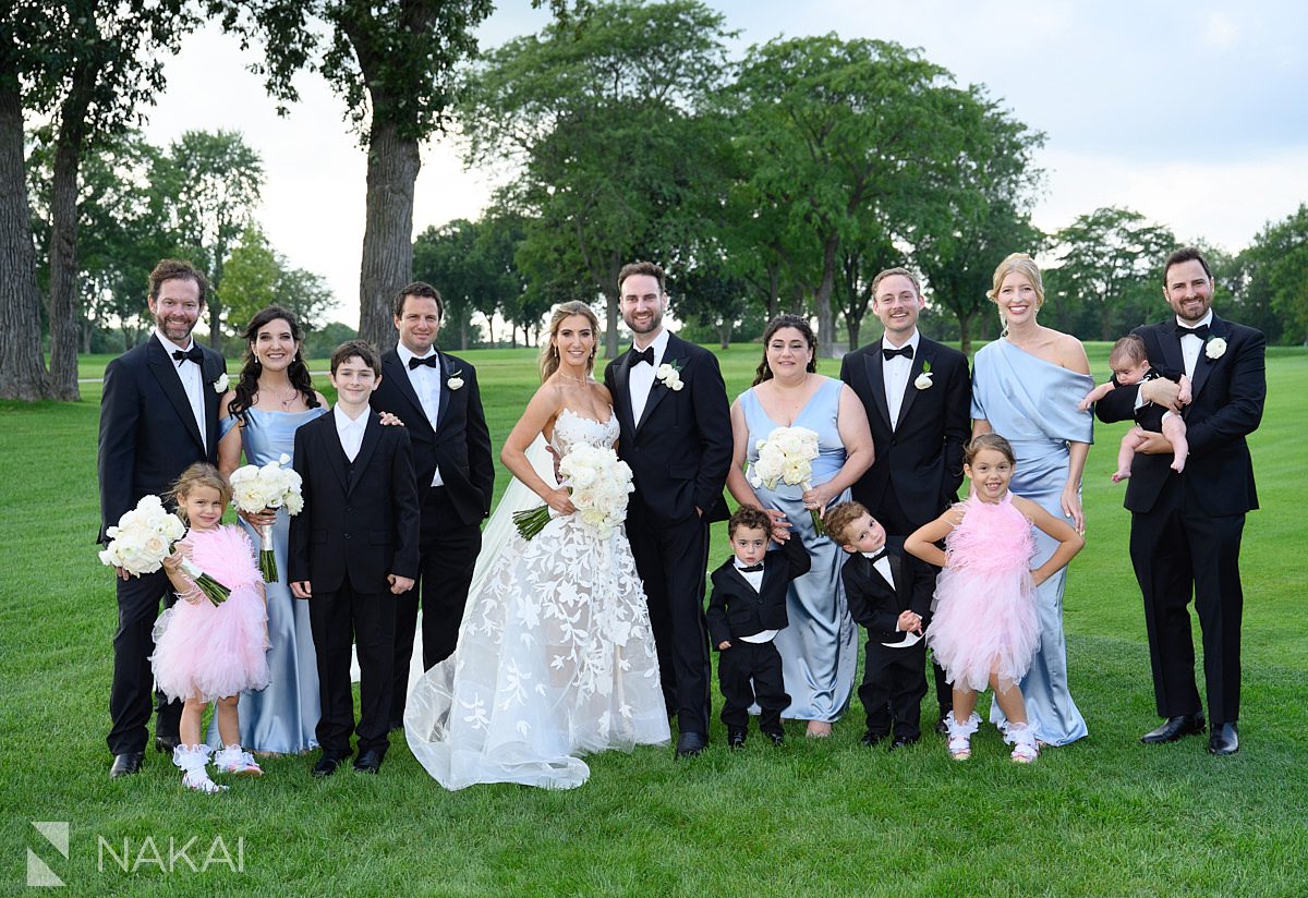illinois golf course bridal party photo