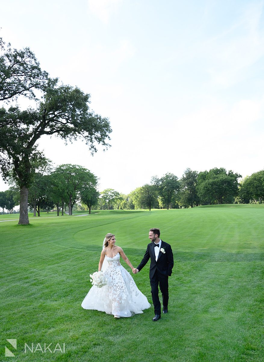 illinois golf course wedding photo
