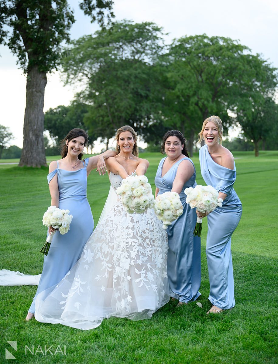 illinois golf course wedding photo
