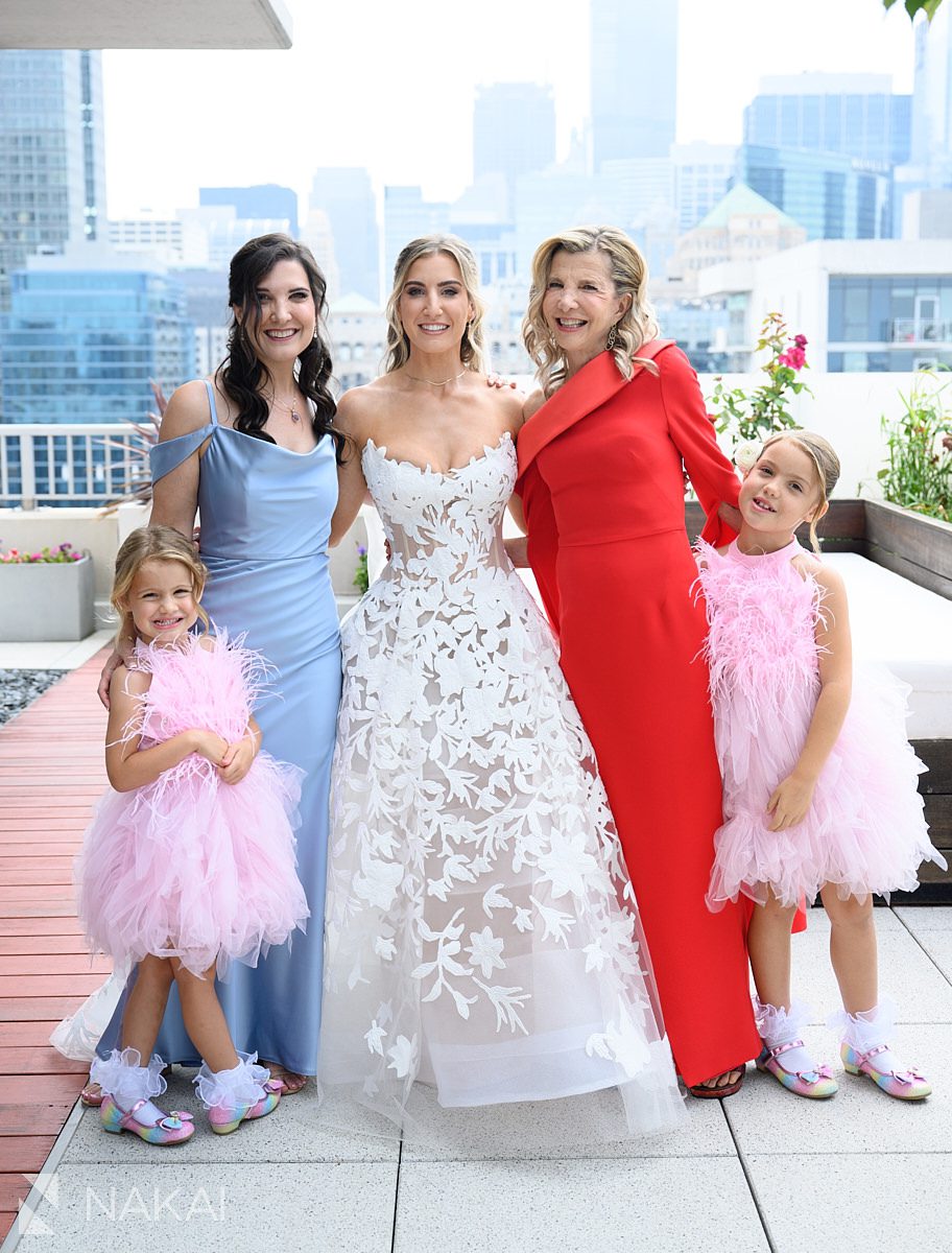 mother of bride with daughters and granddaughters