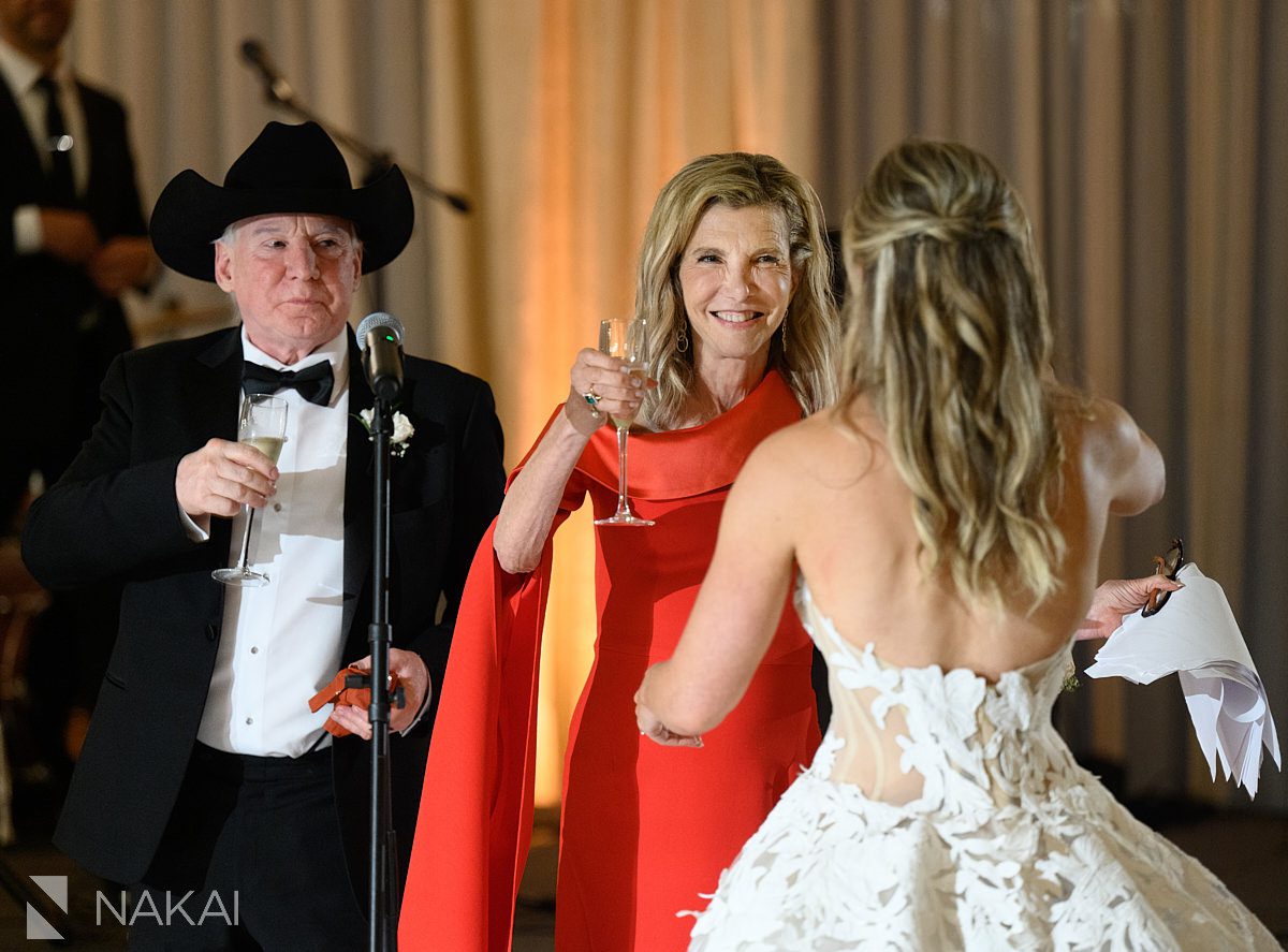 parents toast wedding reception