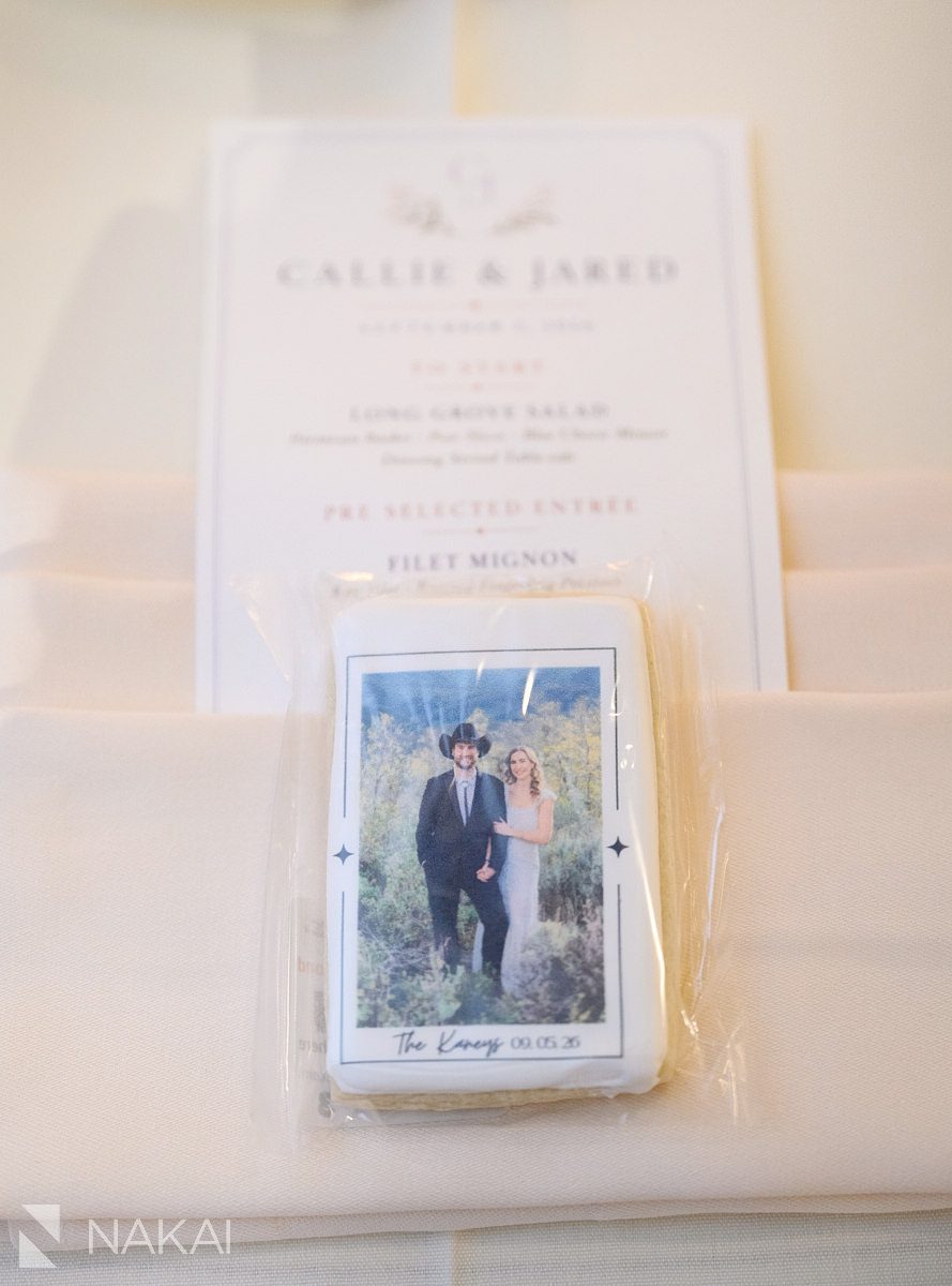 reception details wedding cookie